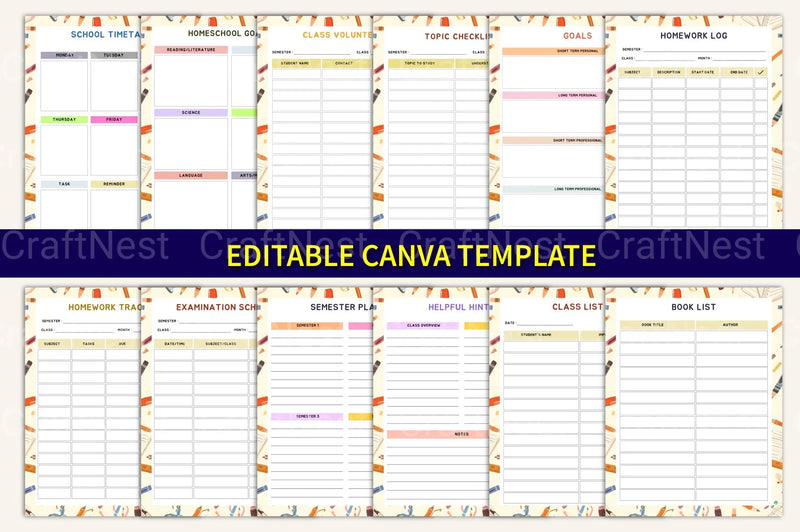 Student Organizer for Kids - CraftNest - Digital Crafting and Art