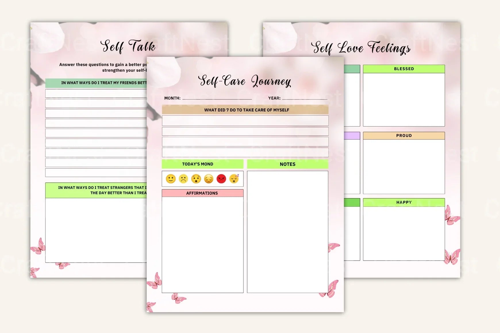 Self Love Workbook for Personal Growth - CraftNest - Digital Crafting and Art