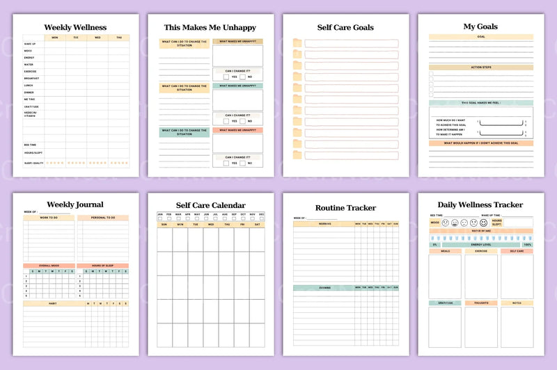 Self Care Planner Guide - CraftNest - Digital Crafting and Art