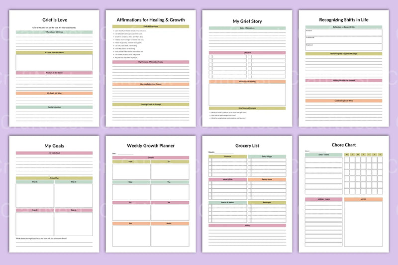 Healing Journey Workbook: A Guide to Personal Growth - CraftNest - Digital Crafting and Art
