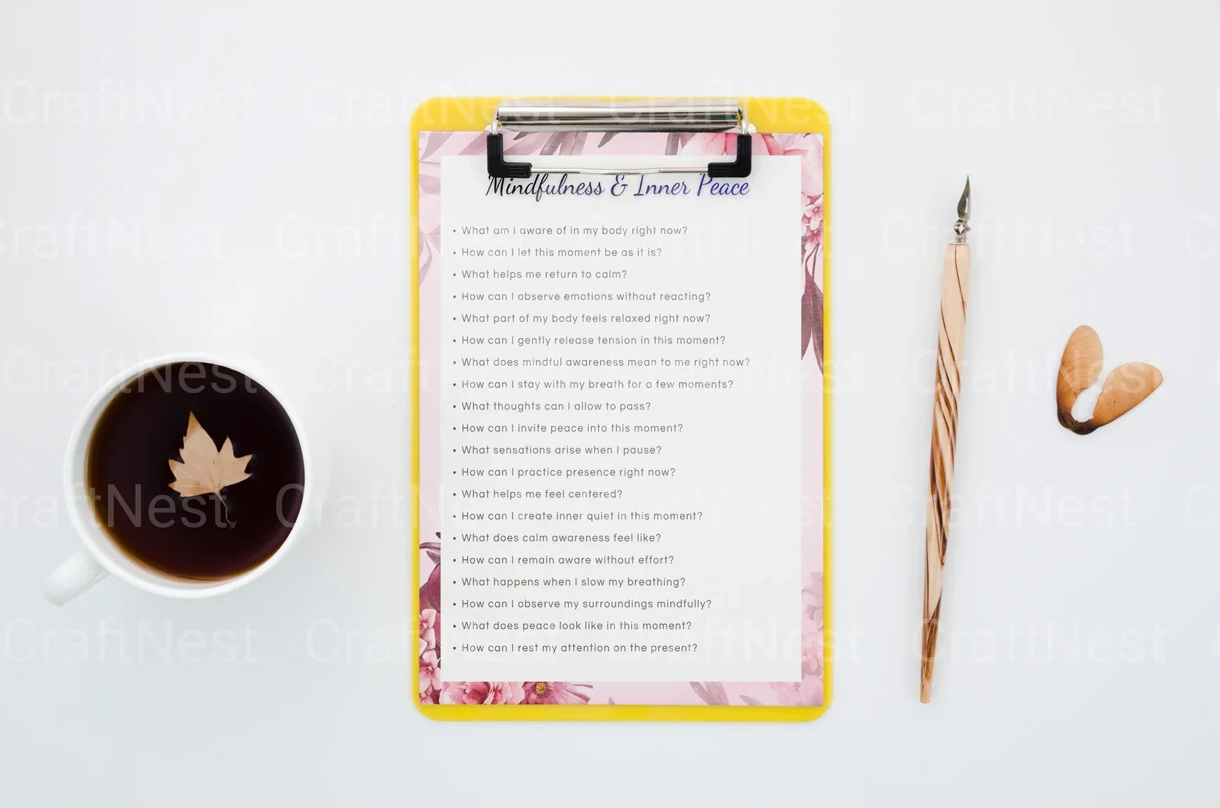 Daily Wellness Prompts Book for Mindful Living - CraftNest - Digital Crafting and Art