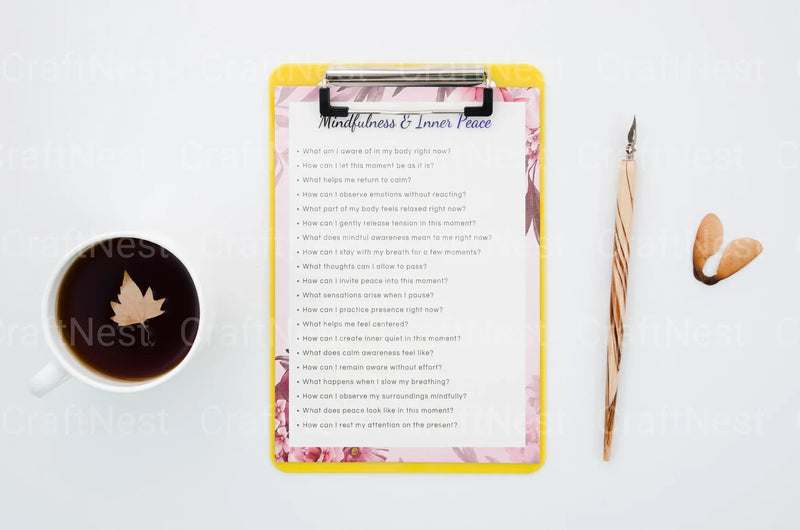 Daily Wellness Prompts Book for Mindful Living - CraftNest - Digital Crafting and Art