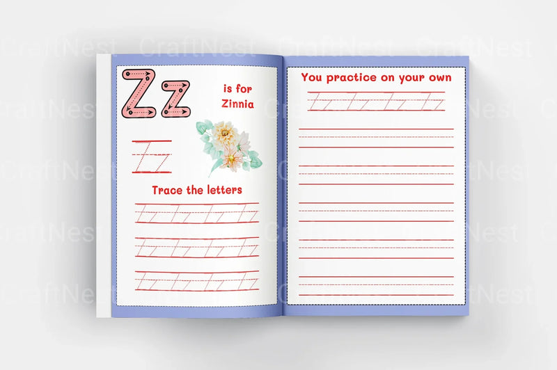 ABC Letter and Number Tracing Workbook - CraftNest - Digital Crafting and Art