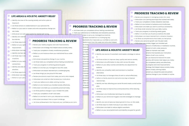 Anxiety Relief Prompts Book for Stress Reduction - CraftNest - Digital Crafting and Art