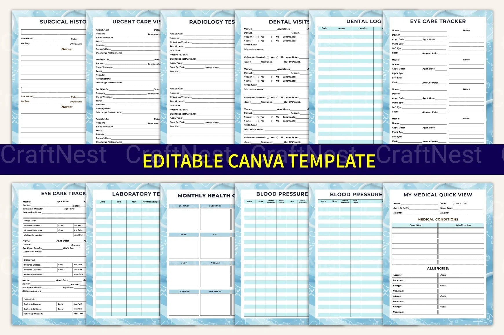 Medical Tracker Mega Tool - CraftNest - Digital Crafting and Art