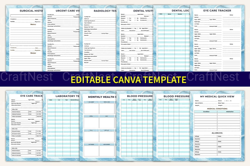 Medical Tracker Mega Tool - CraftNest - Digital Crafting and Art