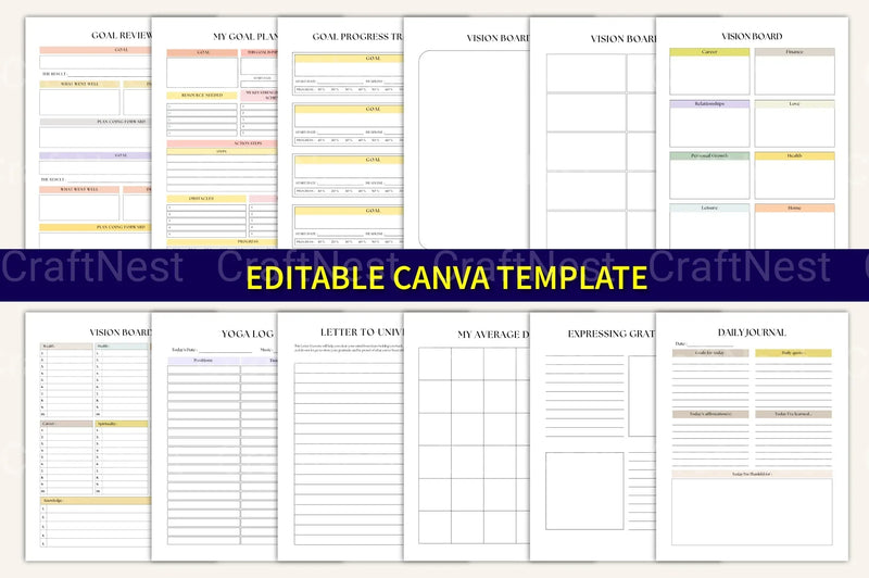 Life Goals Vision Board Workbook - CraftNest - Digital Crafting and Art