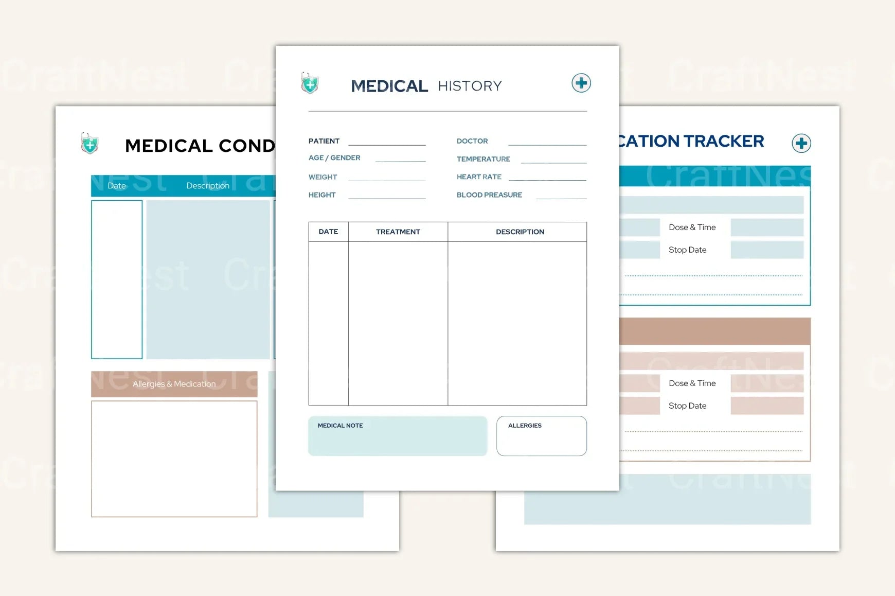 Medical Tracker Ultimate: Comprehensive Health Management Tool - CraftNest - Digital Crafting and Art
