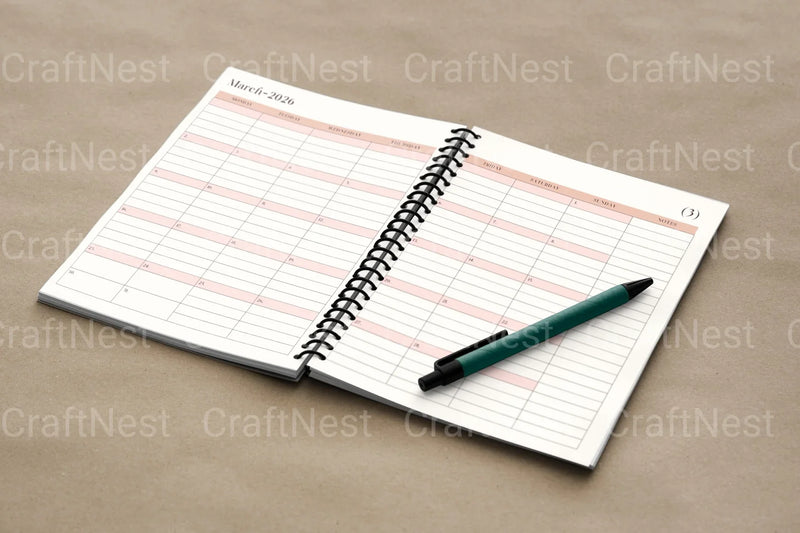 Monthly Organizer Template - CraftNest - Digital Crafting and Art