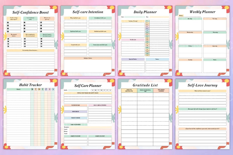 Self Care Planner: Enhance Your Wellbeing - CraftNest - Digital Crafting and Art