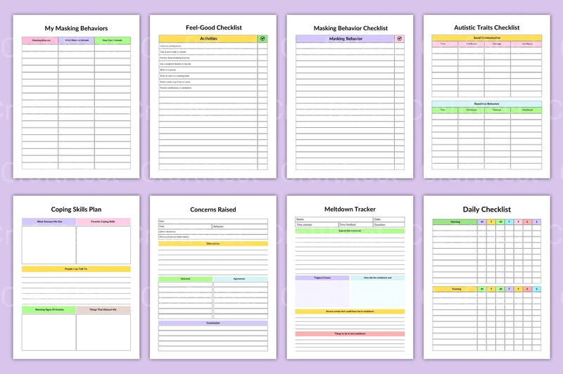 Autistic Planner for Effective Organization - CraftNest - Digital Crafting and Art