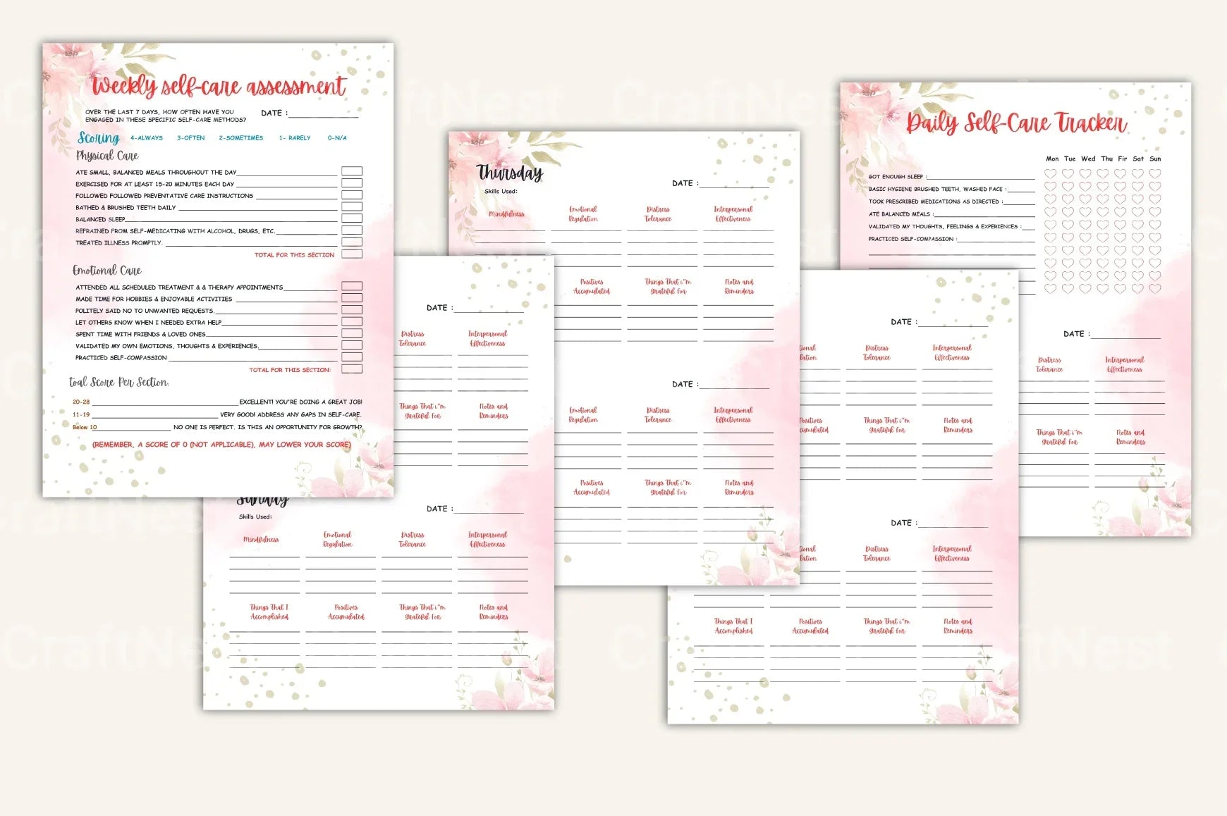 DBT Planner for Effective Therapy Planning - CraftNest - Digital Crafting and Art