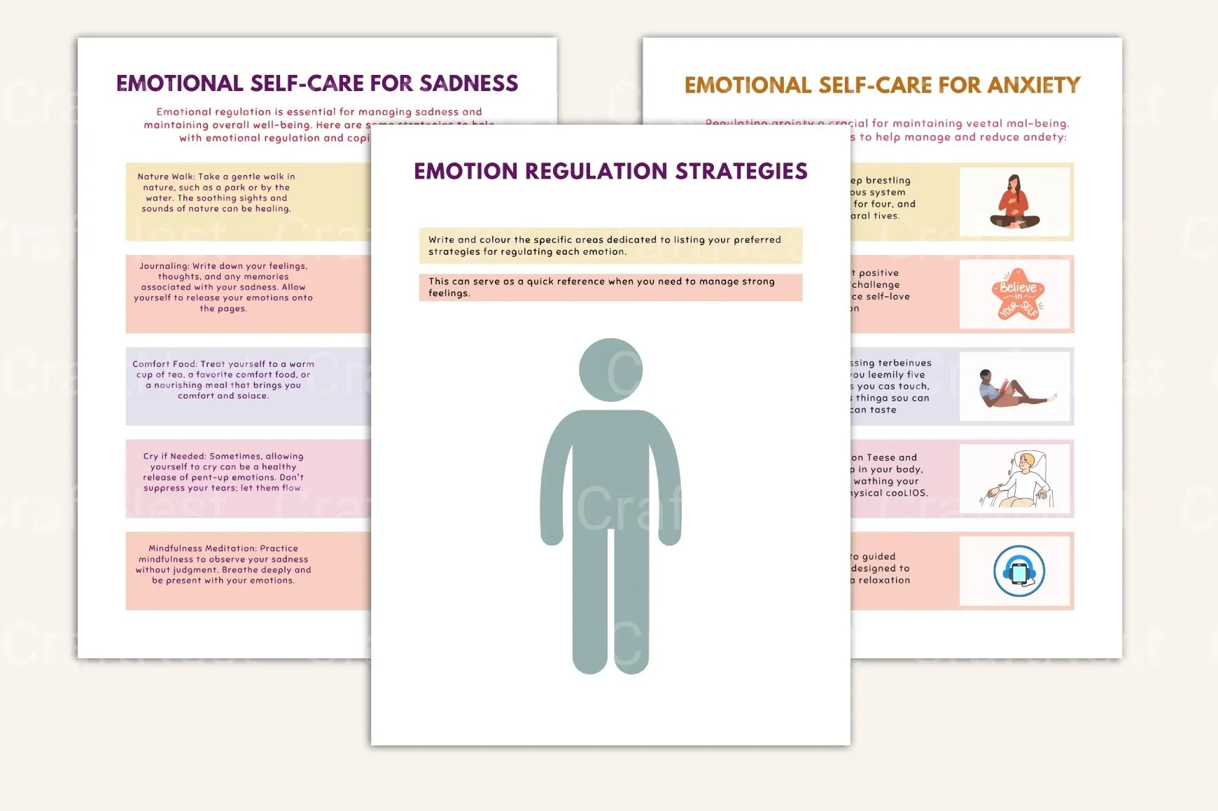 Emotion Processing Worksheets for Personal Growth - CraftNest - Digital Crafting and Art