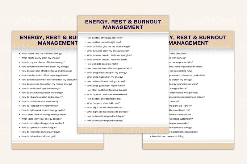 Effective Time Management Prompt Book - CraftNest - Digital Crafting and Art