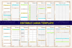 Yearly, Weekly & Monthly Planner 2024 - CraftNest - Digital Crafting and Art
