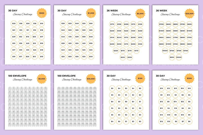 Money Saving Challenge: Boost Your Savings - CraftNest - Digital Crafting and Art