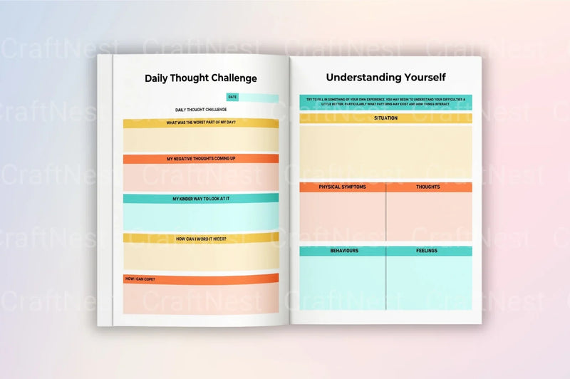 Mental Health Workbook for Personal Growth - CraftNest - Digital Crafting and Art