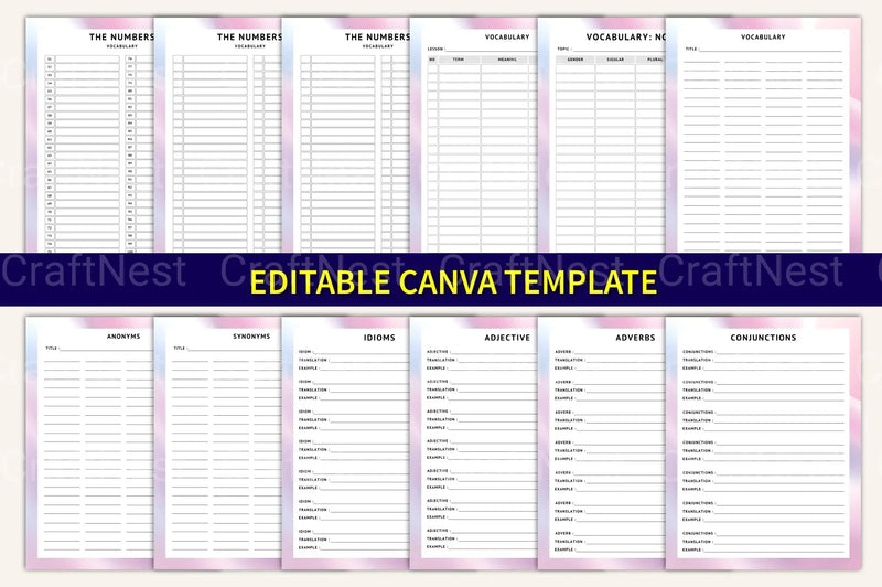 Language Practice Progress Tracker - CraftNest - Digital Crafting and Art