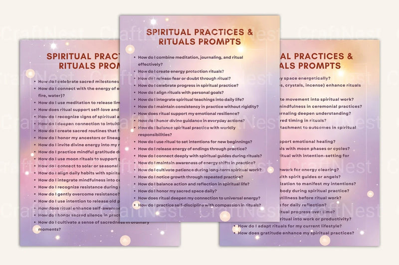 Spiritual Growth Prompts for Personal Development - CraftNest - Digital Crafting and Art