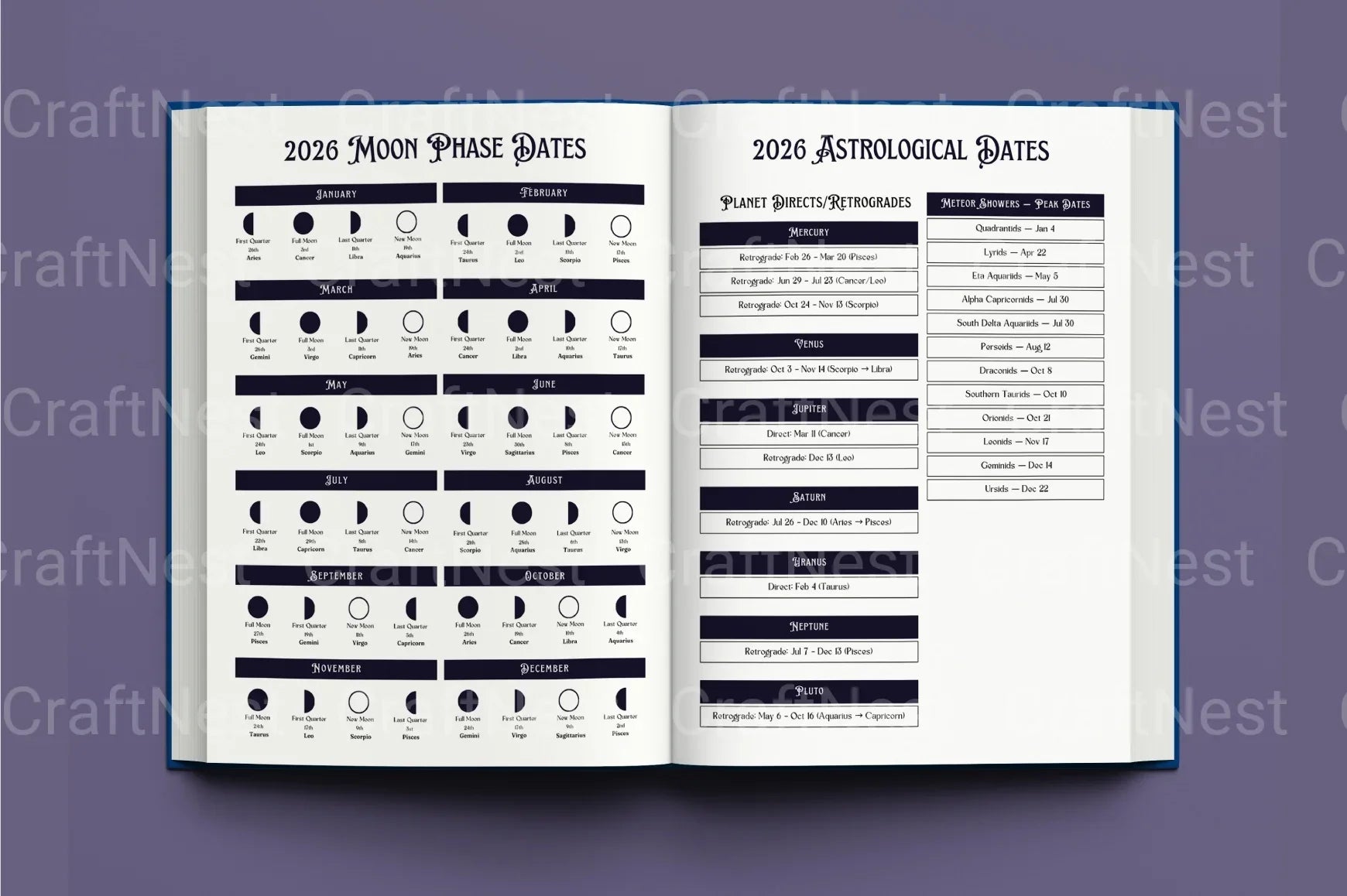 Moon and Astrology Planner - CraftNest - Digital Crafting and Art