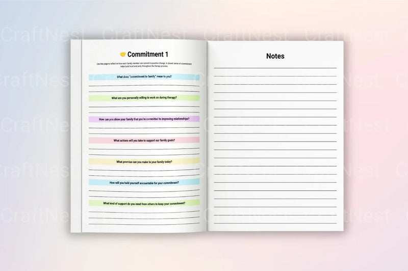 Family Therapy Workbook: Enhance Relationships and Communication - CraftNest - Digital Crafting and Art