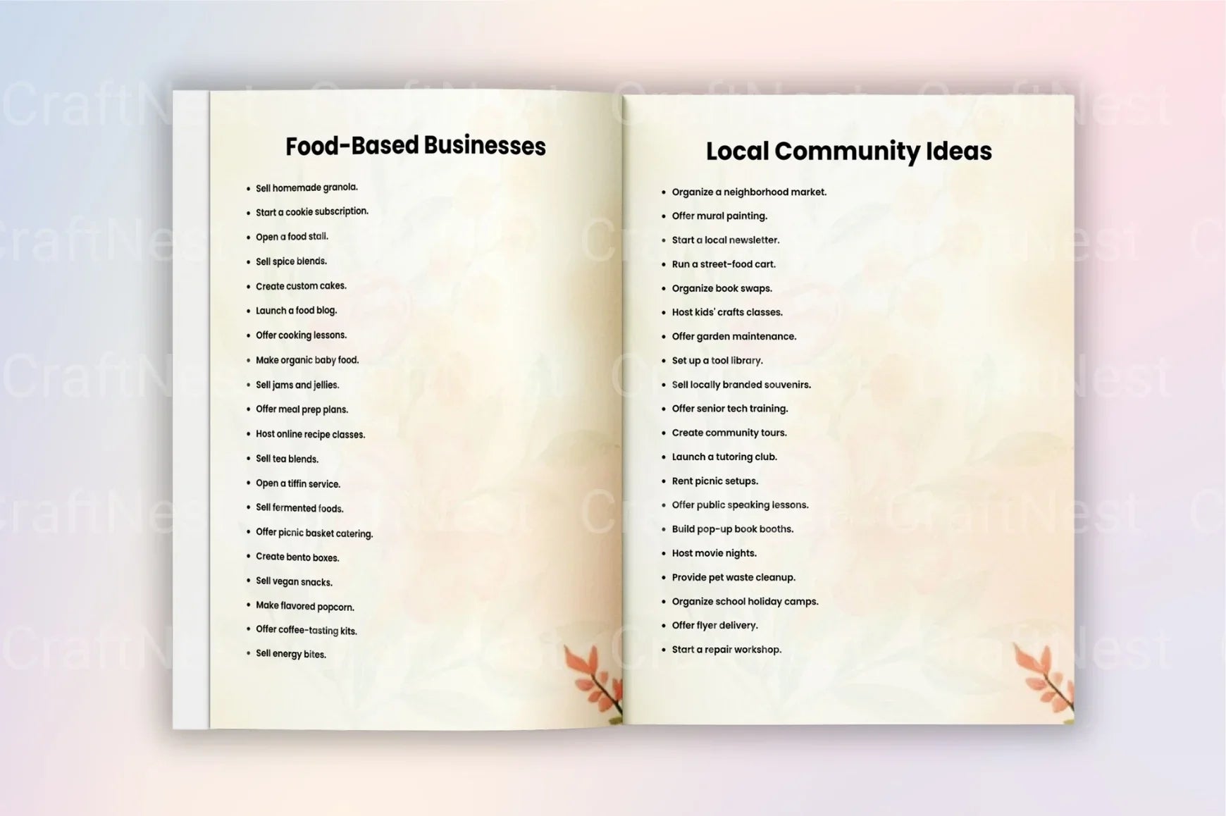 Creative Prompts for Small Business Ideas - CraftNest - Digital Crafting and Art