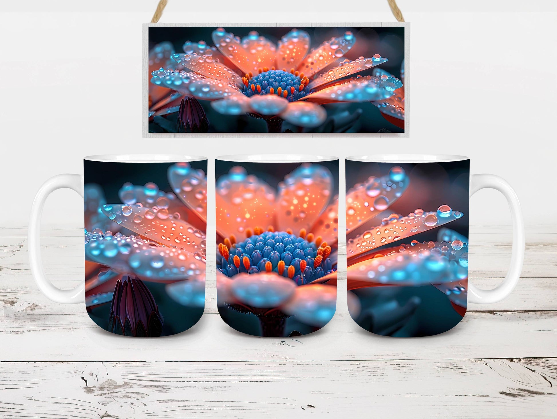 Flower Daisies 4 Mug Wrap - CraftNest