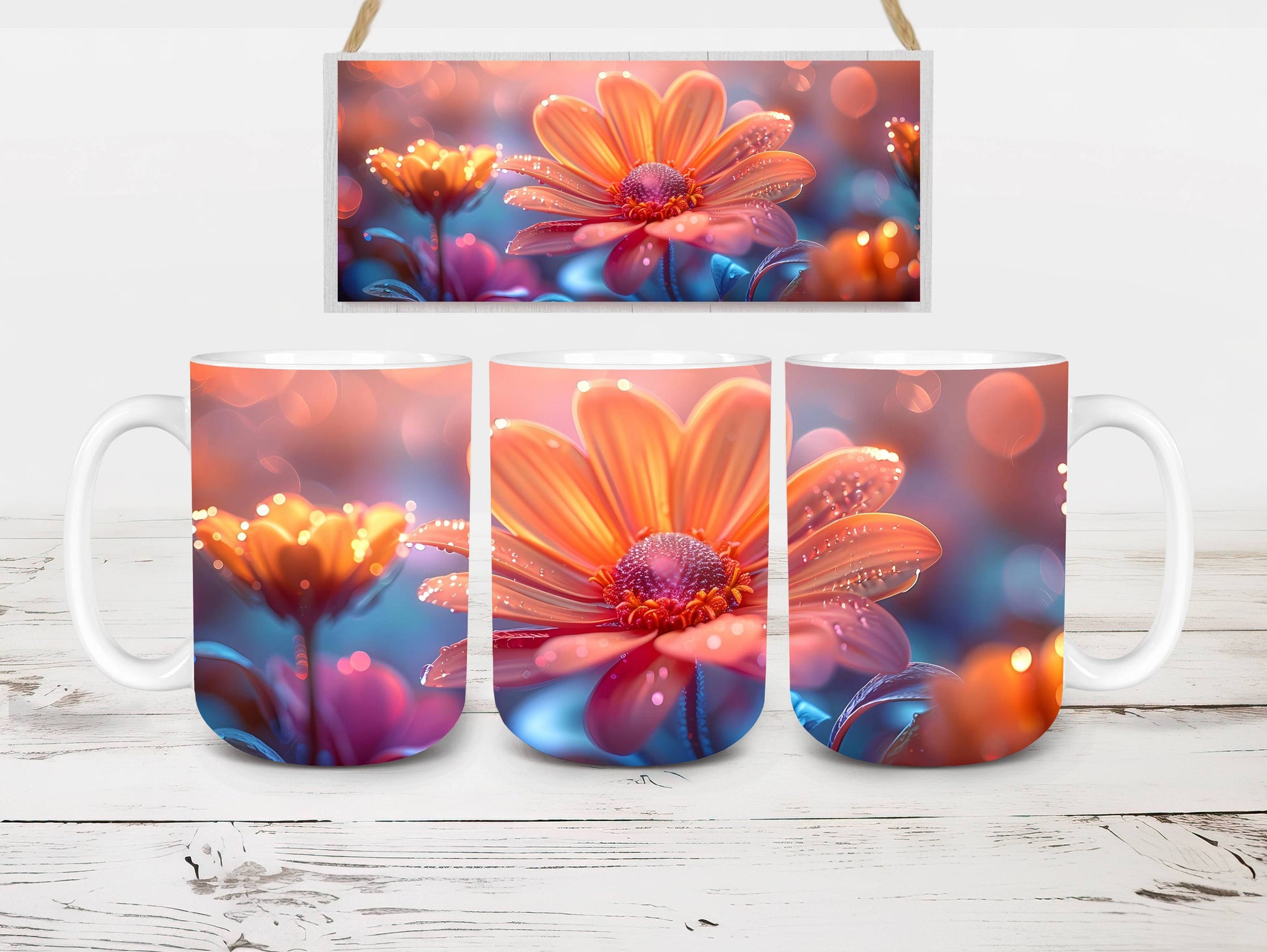 Flower Daisies 4 Mug Wrap - CraftNest