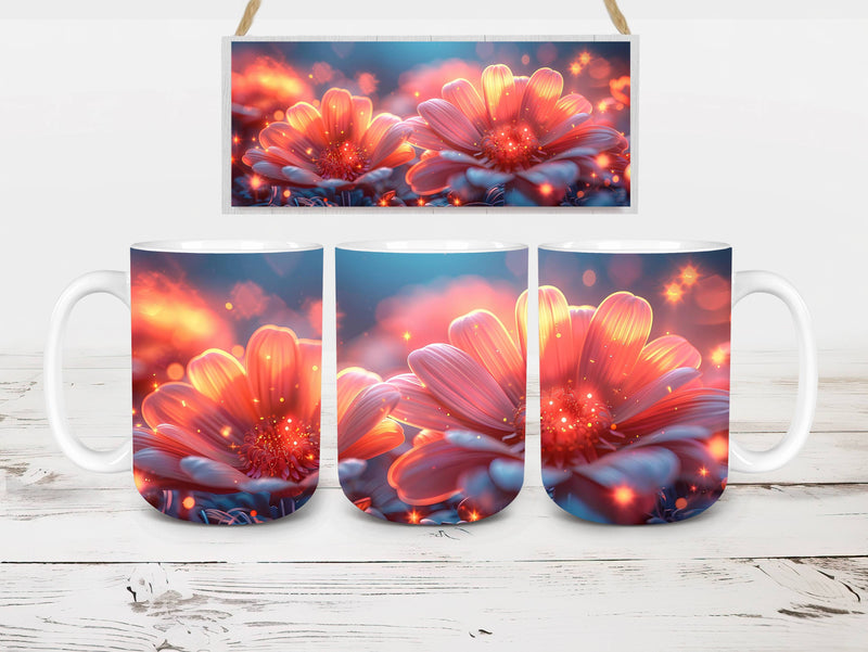 Flower Daisies 4 Mug Wrap - CraftNest