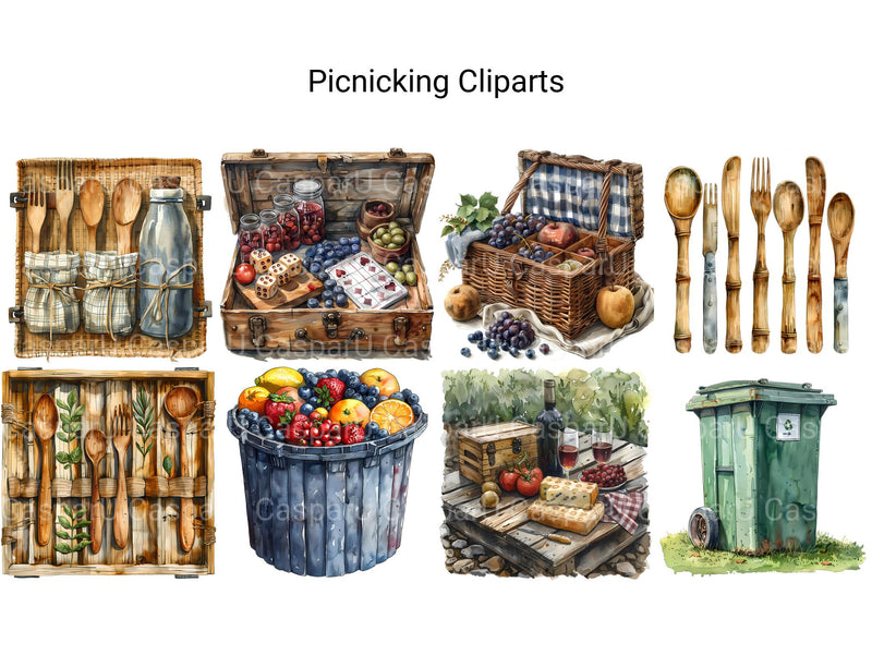 Picnicking Clipart - CraftNest - Digital Crafting and Art