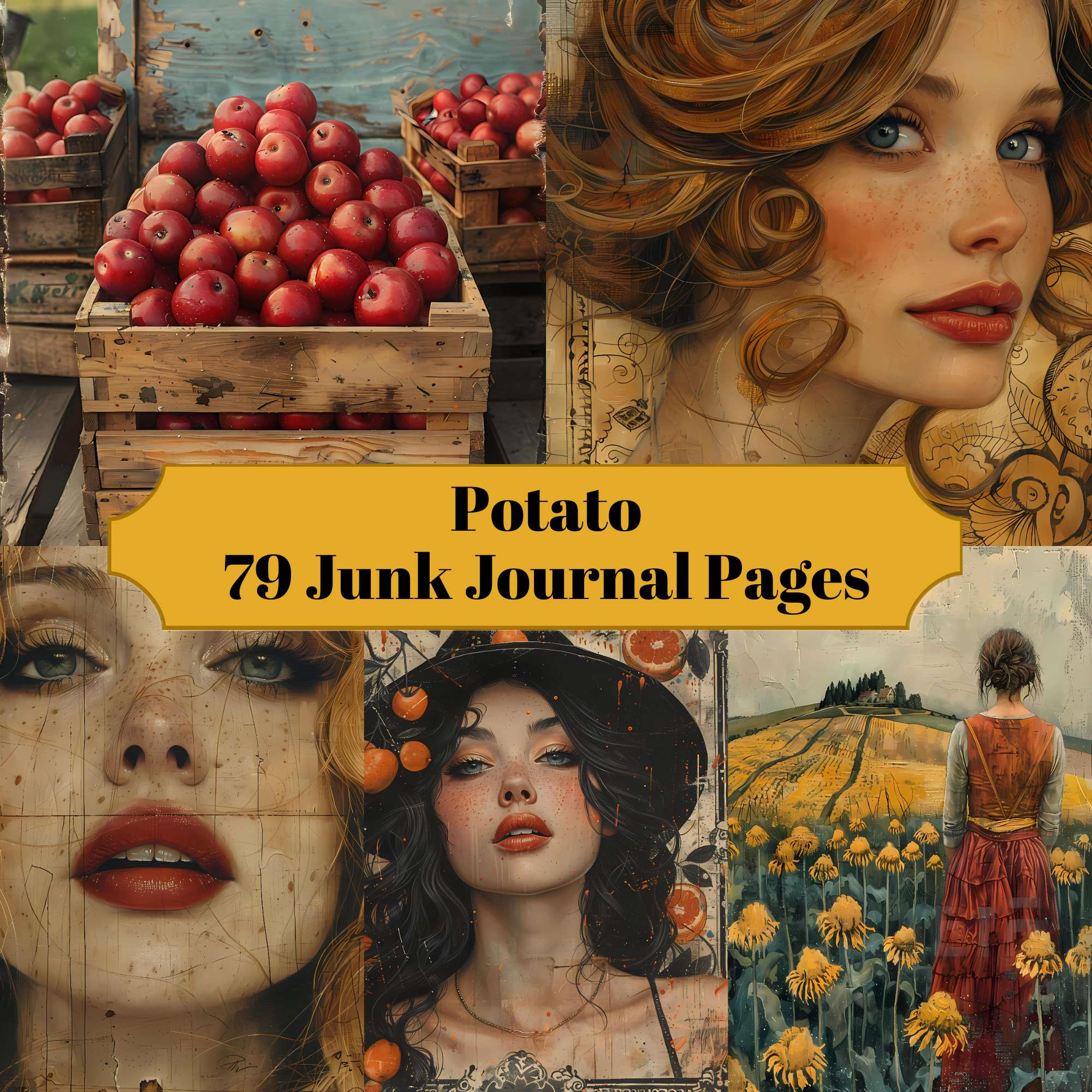 Potato Junk Journal Pages - CraftNest - Digital Crafting and Art