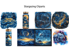 Stargazing Clipart - CraftNest - Digital Crafting and Art