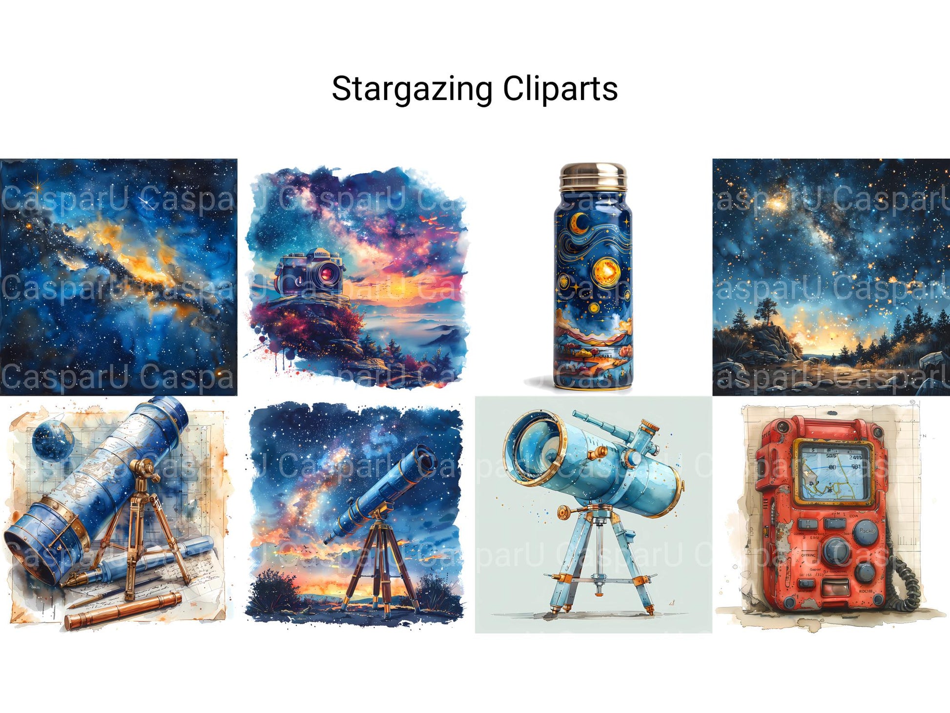 Stargazing Clipart - CraftNest - Digital Crafting and Art