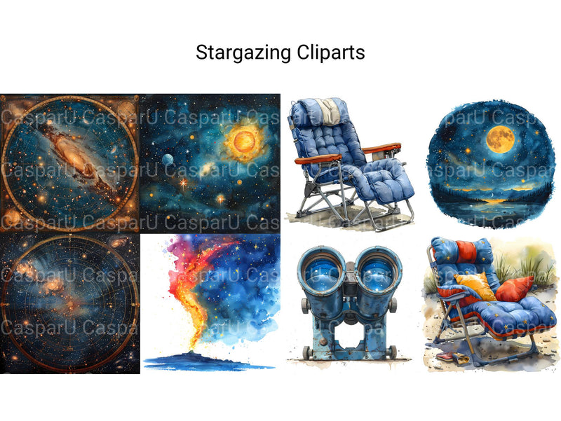 Stargazing Clipart - CraftNest - Digital Crafting and Art