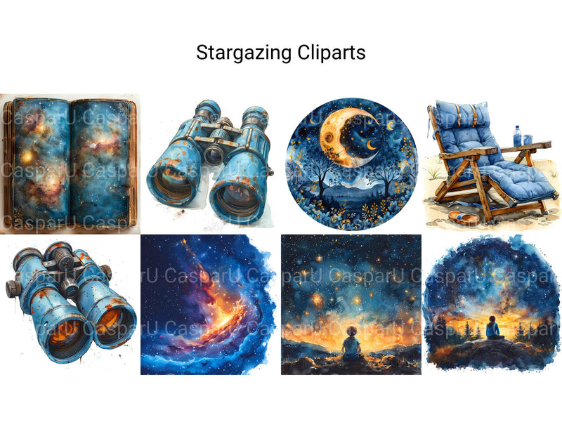 Stargazing Clipart - CraftNest - Digital Crafting and Art