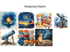 Stargazing Clipart - CraftNest - Digital Crafting and Art