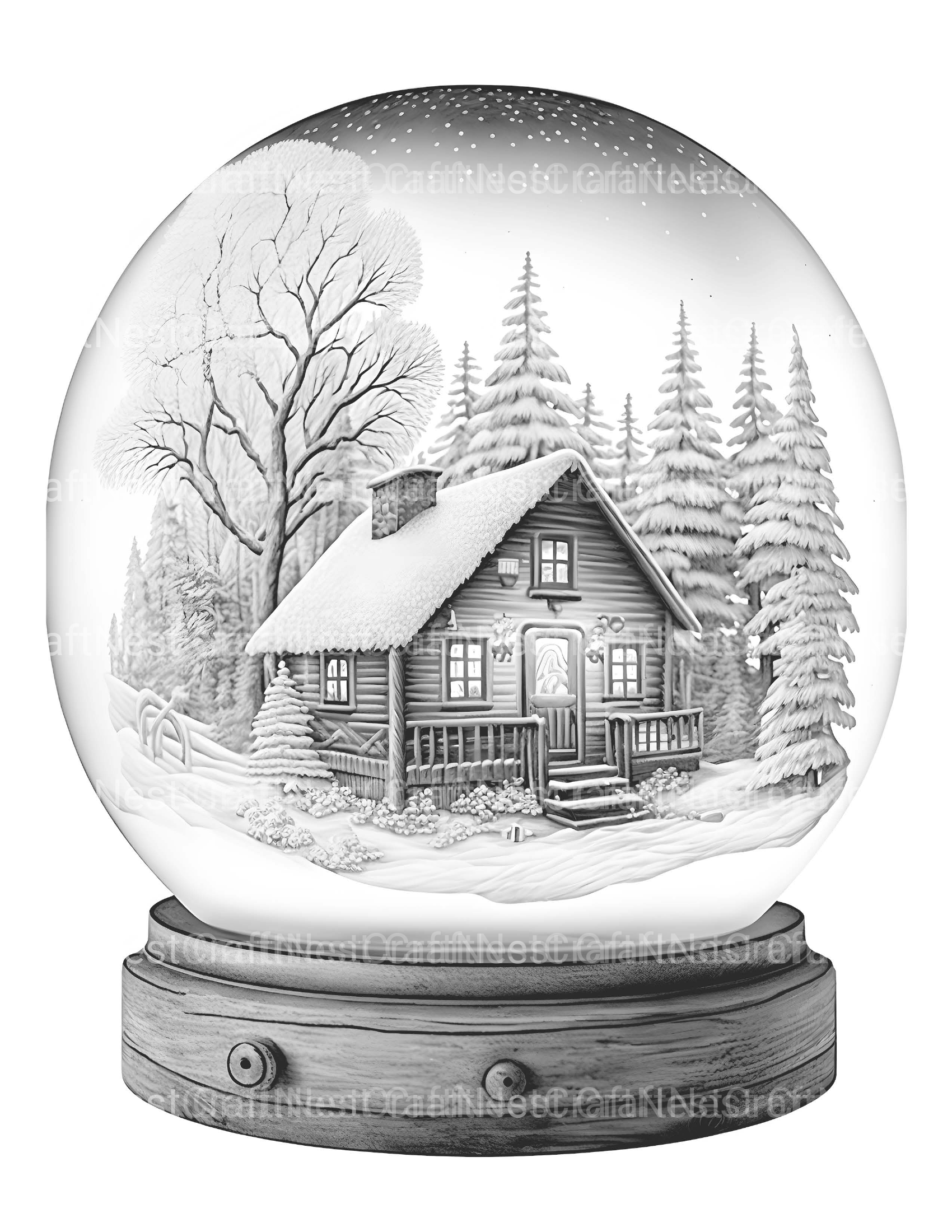 Snowball Cabin Coloring Book - CraftNest - Digital Crafting and Art