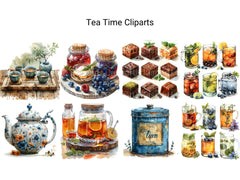 Tea Time Clipart - CraftNest - Digital Crafting and Art