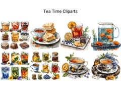 Tea Time Clipart - CraftNest - Digital Crafting and Art