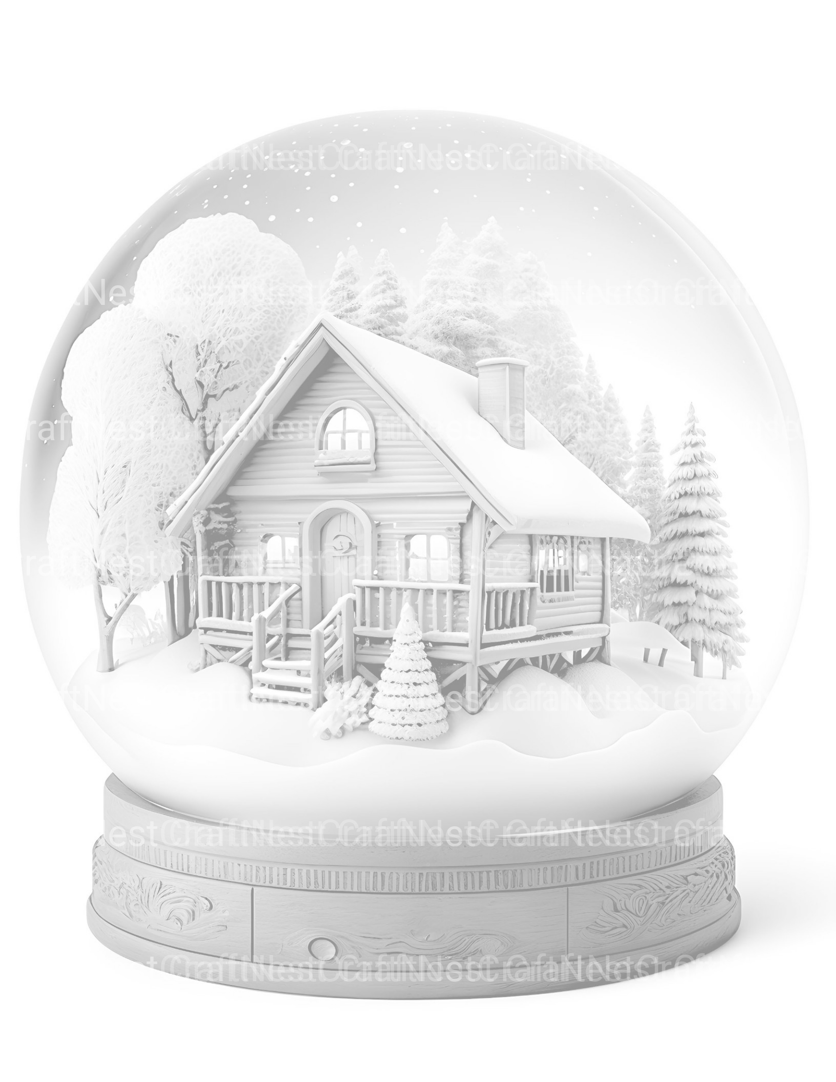 Snowball Cabin Coloring Book - CraftNest - Digital Crafting and Art