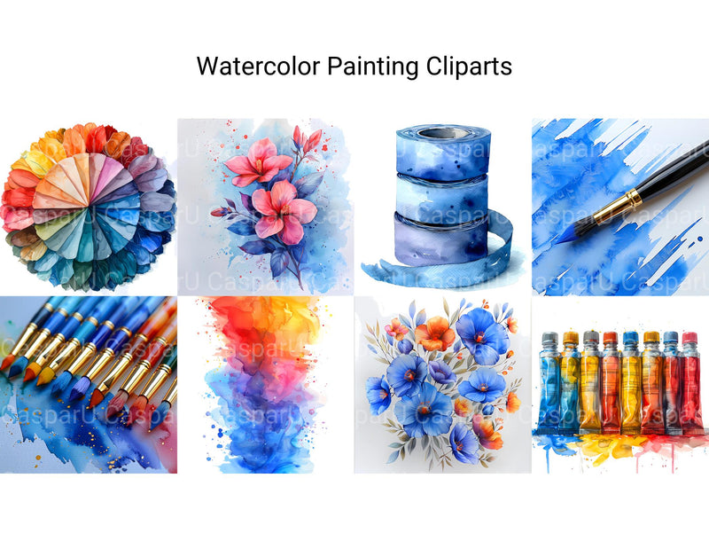 Watercolor Painting Clipart - CraftNest - Digital Crafting and Art