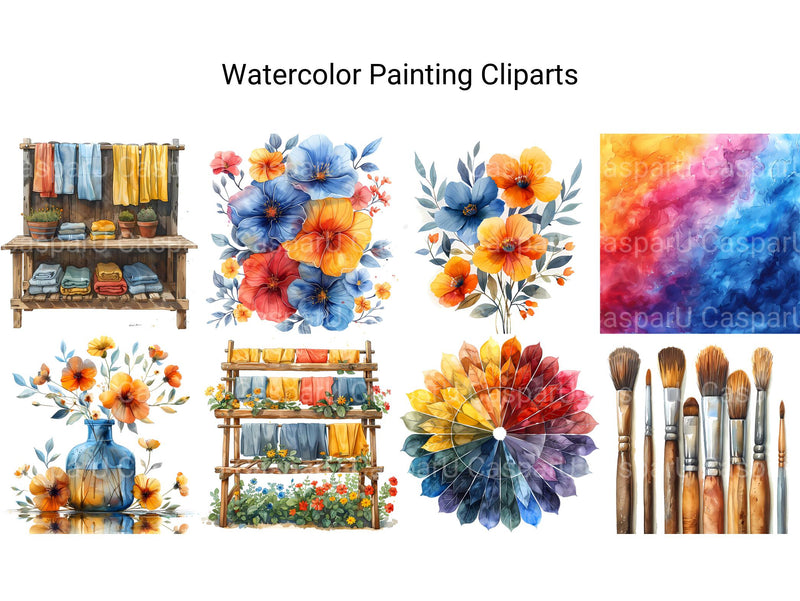 Watercolor Painting Clipart - CraftNest - Digital Crafting and Art