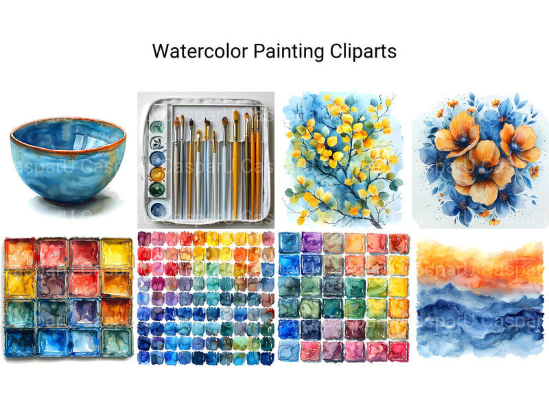 Watercolor Painting Clipart - CraftNest - Digital Crafting and Art