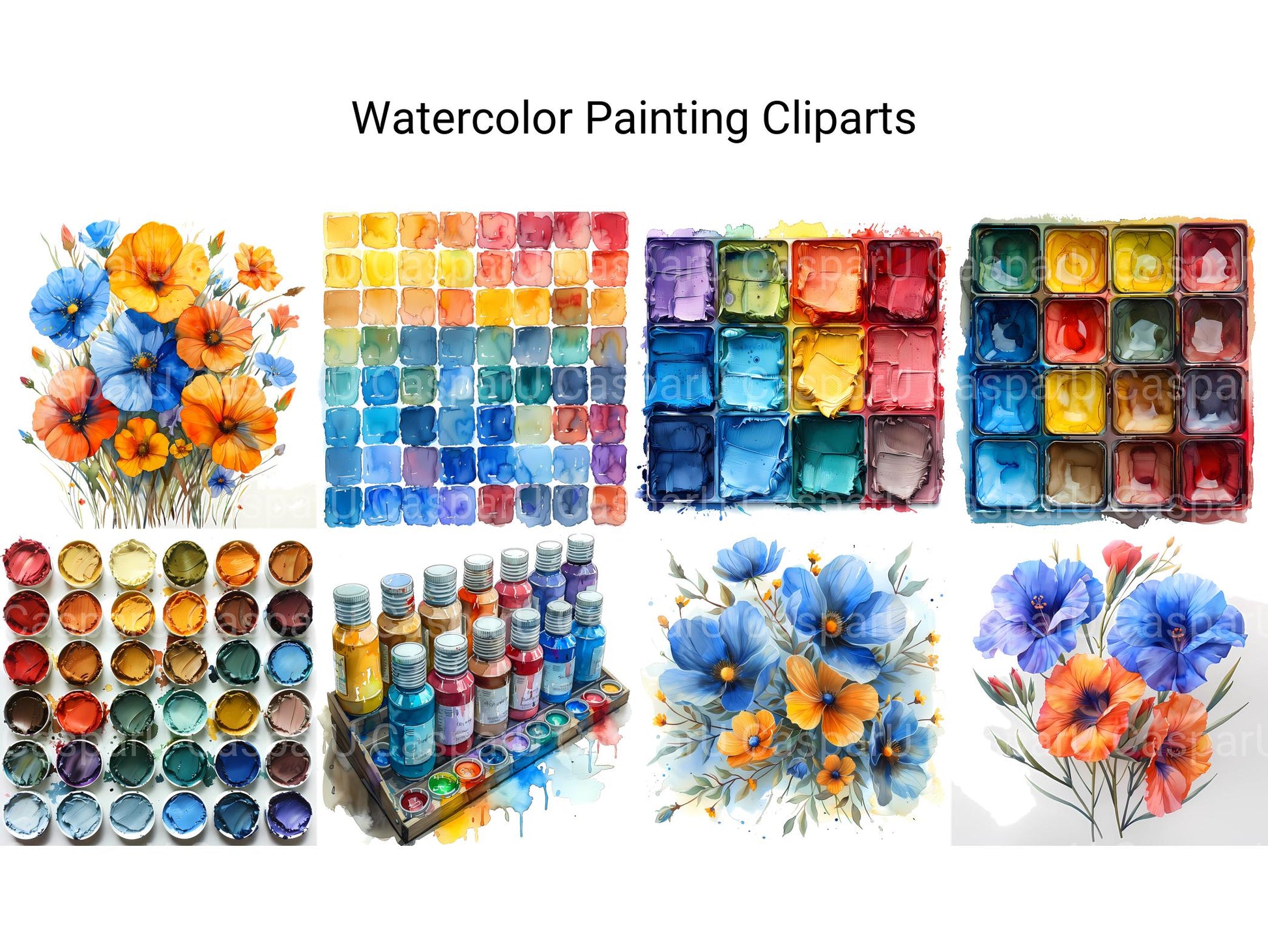 Watercolor Painting Clipart - CraftNest - Digital Crafting and Art