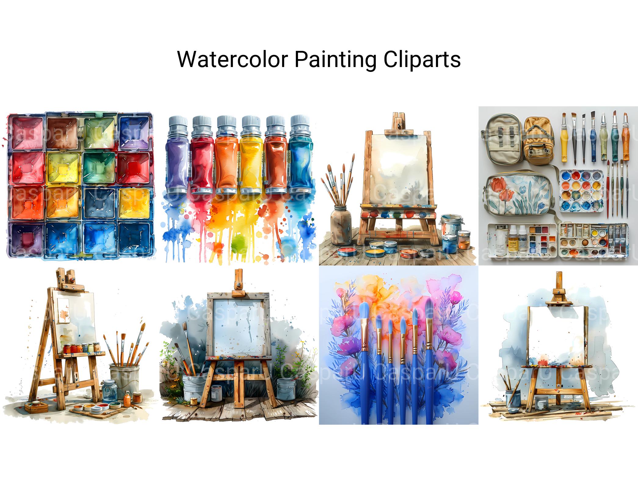 Watercolor Painting Clipart - CraftNest - Digital Crafting and Art