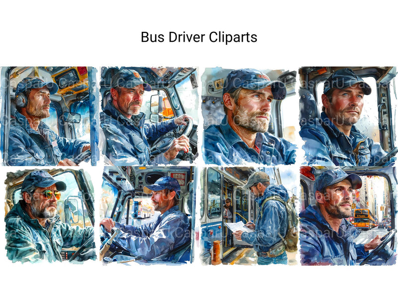 Bus Driver Clipart - CraftNest - Digital Crafting and Art