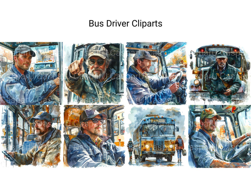 Bus Driver Clipart - CraftNest - Digital Crafting and Art