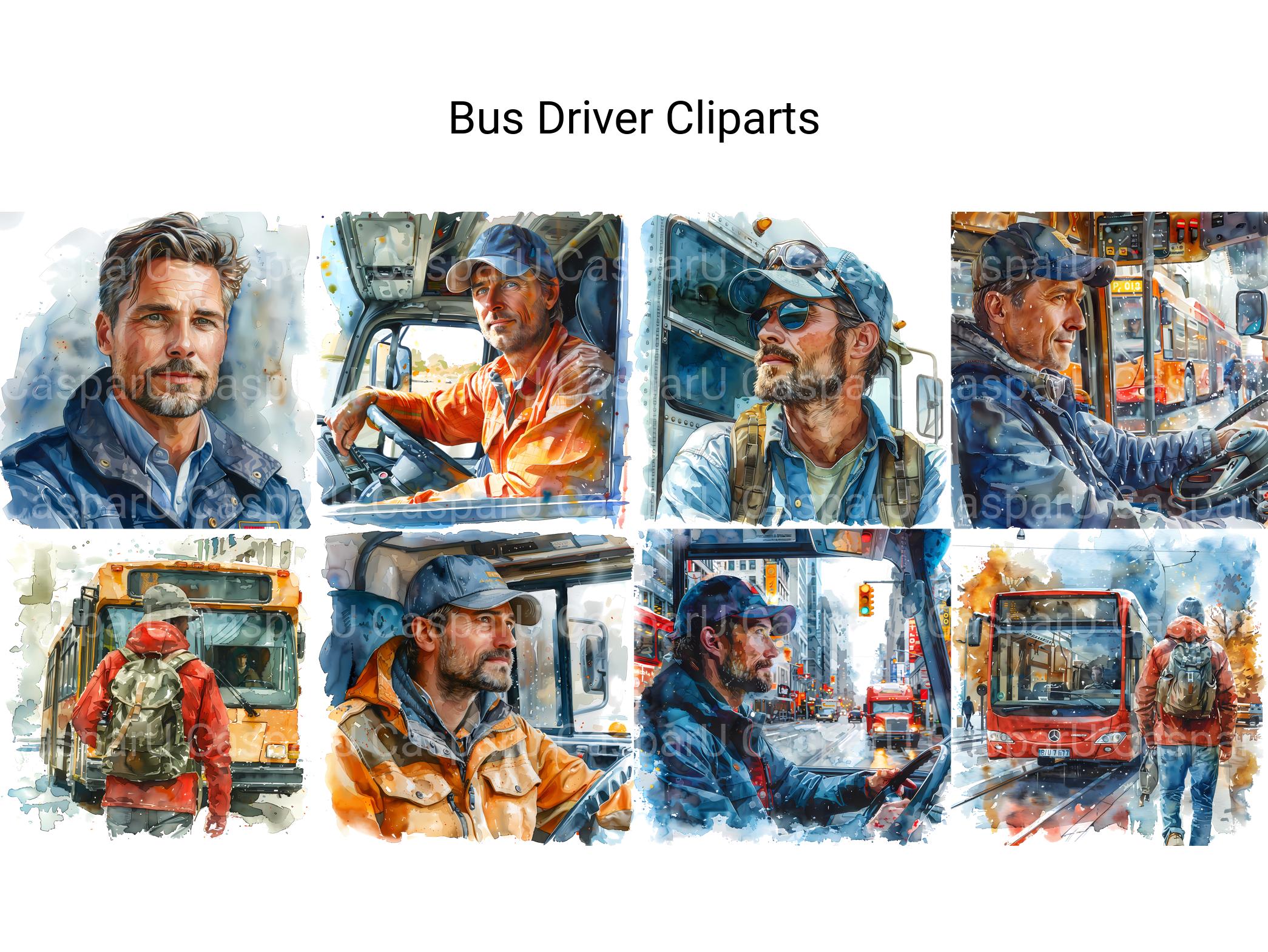 Bus Driver Clipart - CraftNest - Digital Crafting and Art