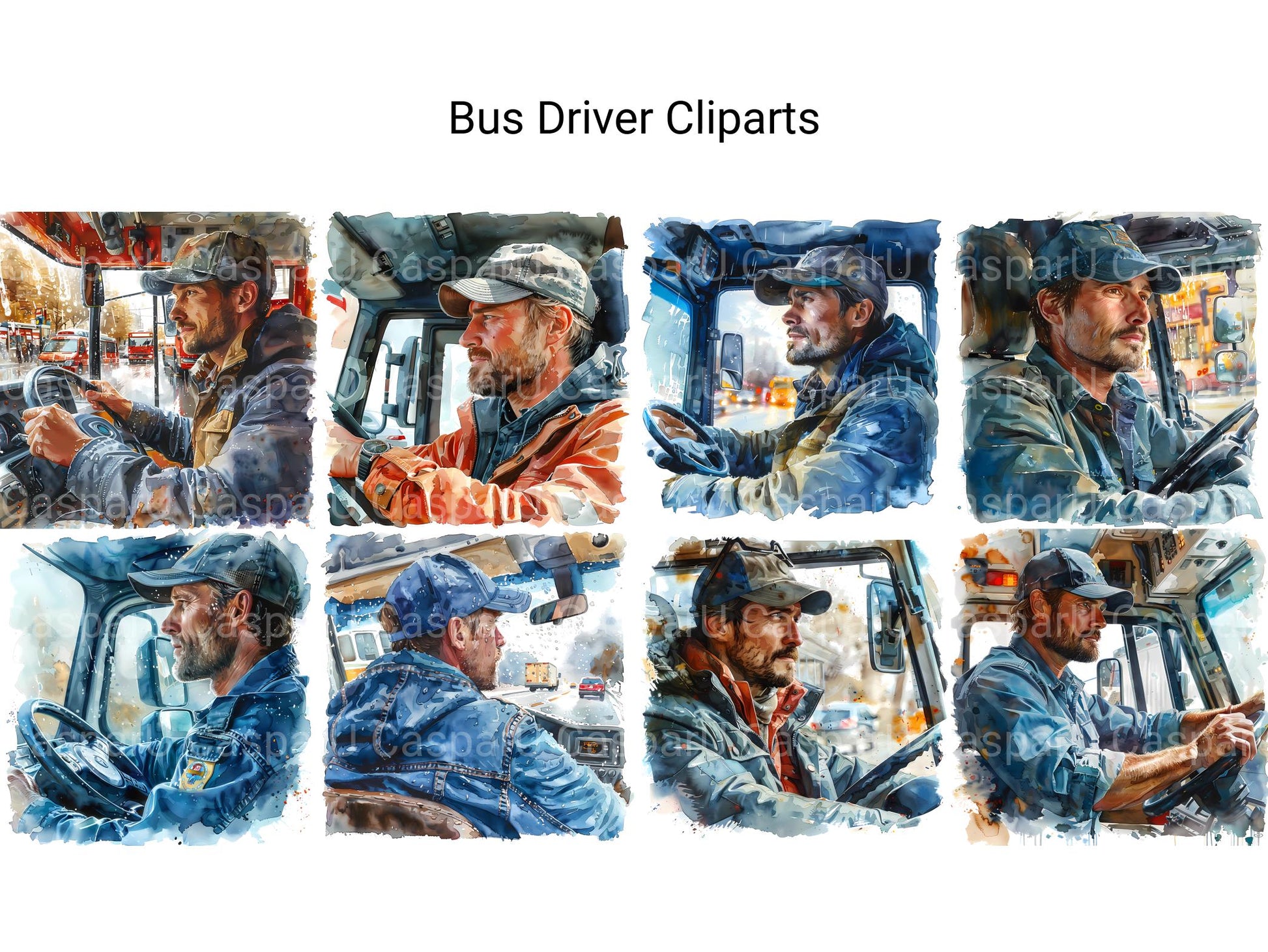 Bus Driver Clipart - CraftNest - Digital Crafting and Art