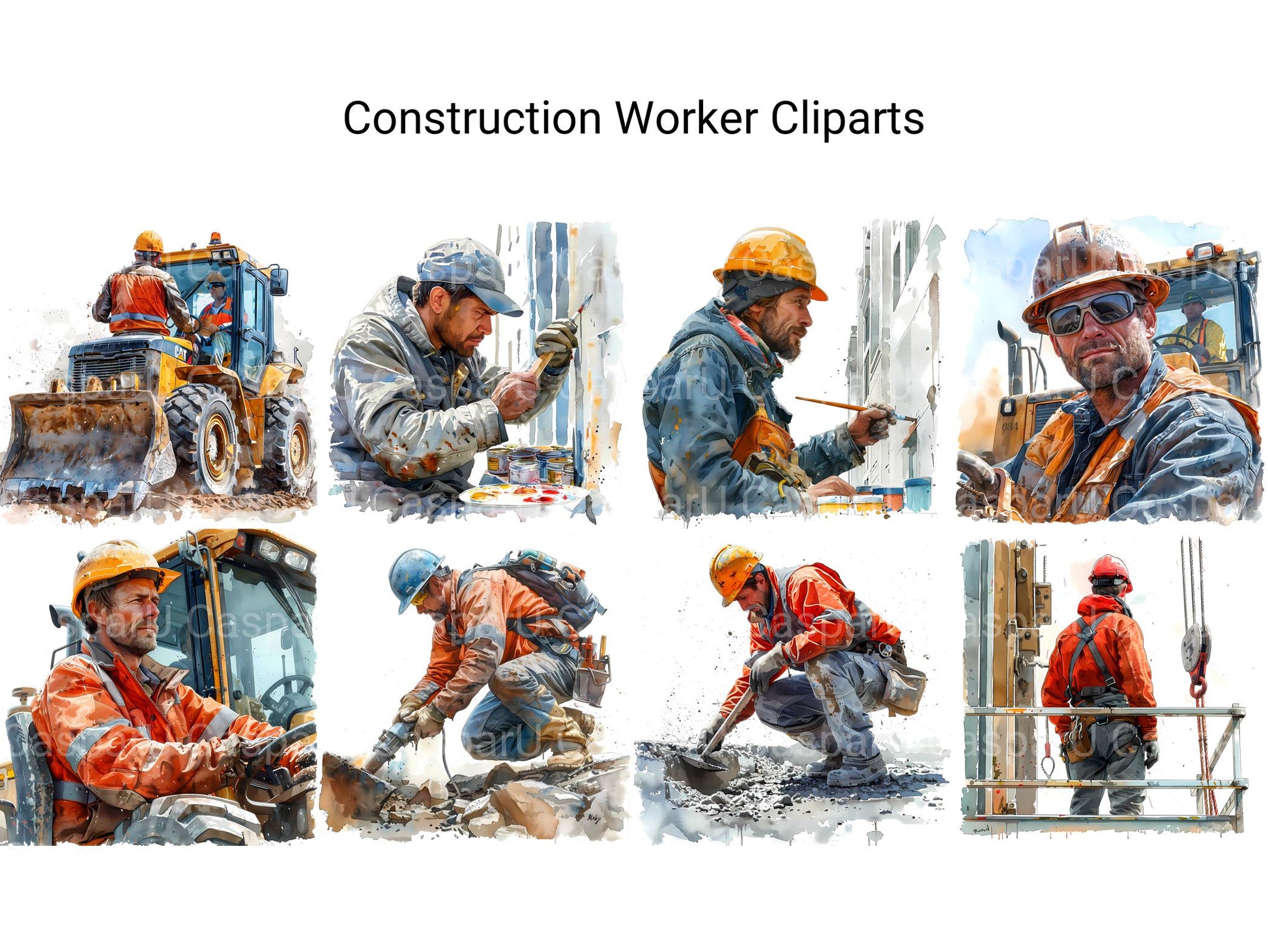 Construction Worker Clipart - CraftNest - Digital Crafting and Art